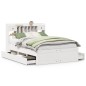 vidaXL Letto Libreria senza Materasso Bianco 160x200 cm Legno di Pino vidaXL Letto Libreria senza Materasso Bianco 160x200 cm Legno di Pino