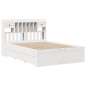 vidaXL Letto Libreria senza Materasso Bianco 160x200 cm Legno di Pino vidaXL Letto Libreria senza Materasso Bianco 160x200 cm Legno di Pino