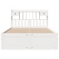vidaXL Letto Libreria senza Materasso Bianco 160x200 cm Legno di Pino vidaXL Letto Libreria senza Materasso Bianco 160x200 cm Legno di Pino