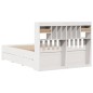vidaXL Letto Libreria senza Materasso Bianco 160x200 cm Legno di Pino vidaXL Letto Libreria senza Materasso Bianco 160x200 cm Legno di Pino