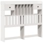 vidaXL Letto Libreria senza Materasso Bianco 135x190 cm Legno di Pino vidaXL Letto Libreria senza Materasso Bianco 135x190 cm Legno di Pino