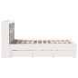 vidaXL Letto Libreria senza Materasso Bianco 135x190 cm Legno di Pino vidaXL Letto Libreria senza Materasso Bianco 135x190 cm Legno di Pino