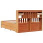 vidaXL Letto Libreria senza Materasso Marrone Cera 140x200 cm in Pino vidaXL Letto Libreria senza Materasso Marrone Cera 140x200 cm in Pino