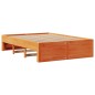 vidaXL Letto Libreria senza Materasso Marrone Cera 140x190 cm in Pino vidaXL Letto Libreria senza Materasso Marrone Cera 140x190 cm in Pino