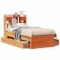 vidaXL Letto Libreria senza Materasso Marrone Cera 90x190 cm in Pino vidaXL Letto Libreria senza Materasso Marrone Cera 90x190 cm in Pino