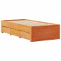 vidaXL Letto Libreria senza Materasso Marrone Cera 90x190 cm in Pino vidaXL Letto Libreria senza Materasso Marrone Cera 90x190 cm in Pino