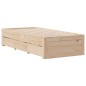 vidaXL Letto Libreria senza Materasso 90x190 cm Legno Massello Pino vidaXL Letto Libreria senza Materasso 90x190 cm Legno Massello Pino