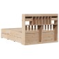vidaXL Letto Libreria senza Materasso 140x200 cm in Legno di Pino vidaXL Letto Libreria senza Materasso 140x200 cm in Legno di Pino