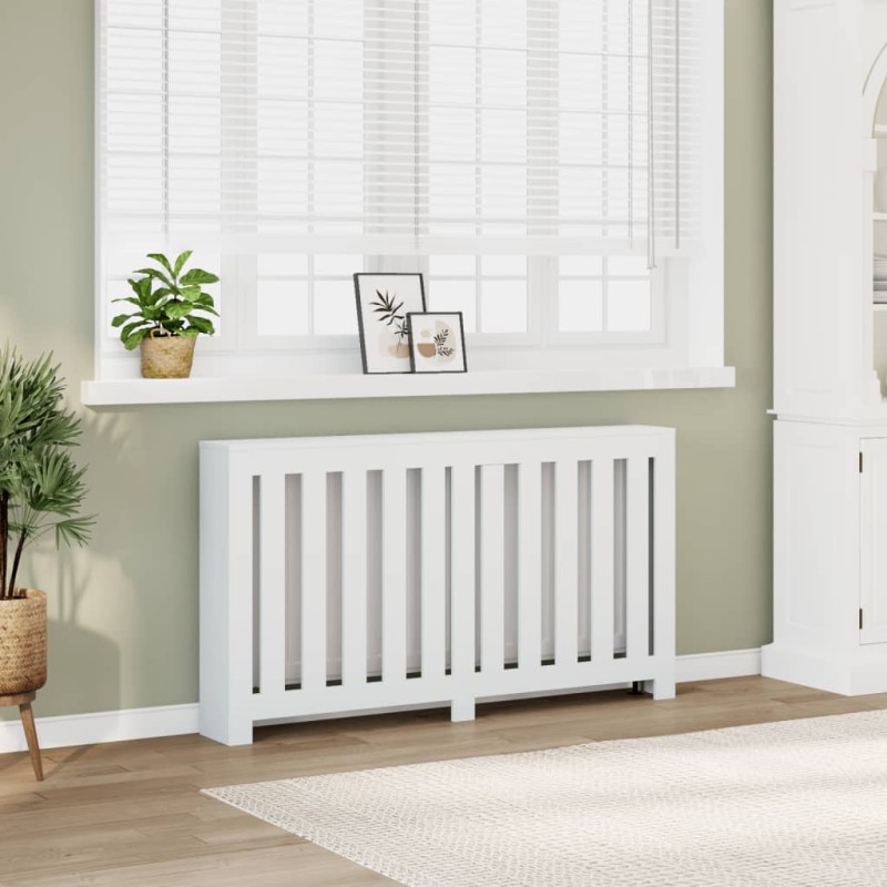 vidaXL Copertura Termosifone Bianca 149x20x82 cm Legno Multistrato vidaXL Copertura Termosifone Bianca 149x20x82 cm Legno Multistrato