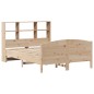 vidaXL Letto Libreria senza Materasso 135x190 cm in Legno di Pino vidaXL Letto Libreria senza Materasso 135x190 cm in Legno di Pino