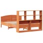 vidaXL Letto Libreria senza Materasso Marrone Cera 120x190 cm in Pino vidaXL Letto Libreria senza Materasso Marrone Cera 120x190 cm in Pino