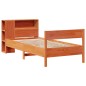 vidaXL Letto Libreria senza Materasso Marrone Cera 75x190 cm in Pino vidaXL Letto Libreria senza Materasso Marrone Cera 75x190 cm in Pino