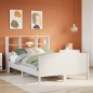 vidaXL Letto Libreria senza Materasso Bianco 140x190 cm Legno di Pino vidaXL Letto Libreria senza Materasso Bianco 140x190 cm Legno di Pino