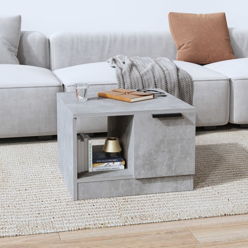 Tavolino da Salotto Grigio Cemento 50x50x36cm Legno Multistrato Tavolino da Salotto Grigio Cemento 50x50x36cm Legno Multistrato