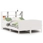 vidaXL Letto Libreria senza Materasso Bianco 140x200 cm Legno di Pino vidaXL Letto Libreria senza Materasso Bianco 140x200 cm Legno di Pino
