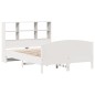 vidaXL Letto Libreria senza Materasso Bianco 140x200 cm Legno di Pino vidaXL Letto Libreria senza Materasso Bianco 140x200 cm Legno di Pino