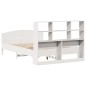 vidaXL Letto Libreria senza Materasso Bianco 140x200 cm Legno di Pino vidaXL Letto Libreria senza Materasso Bianco 140x200 cm Legno di Pino
