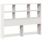vidaXL Letto Libreria senza Materasso Bianco 140x200 cm Legno di Pino vidaXL Letto Libreria senza Materasso Bianco 140x200 cm Legno di Pino