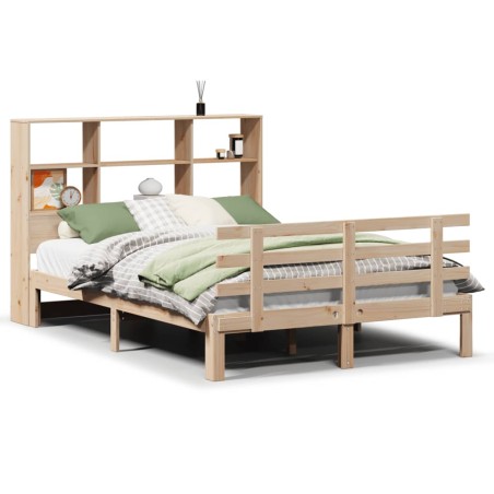 vidaXL Letto Libreria senza Materasso 140x190 cm in Legno di Pino