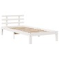 vidaXL Letto Libreria senza Materasso Bianco 100x200 cm Legno di Pino