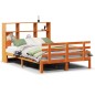 vidaXL Letto Libreria senza Materasso Marrone Cera 140x200 cm in Pino vidaXL Letto Libreria senza Materasso Marrone Cera 140x200 cm in Pino