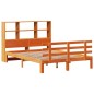 vidaXL Letto Libreria senza Materasso Marrone Cera 140x200 cm in Pino vidaXL Letto Libreria senza Materasso Marrone Cera 140x200 cm in Pino