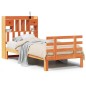 vidaXL Letto Libreria senza Materasso Marrone Cera 75x190 cm in Pino vidaXL Letto Libreria senza Materasso Marrone Cera 75x190 cm in Pino
