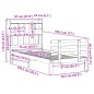 vidaXL Letto Libreria senza Materasso Marrone Cera 75x190 cm in Pino vidaXL Letto Libreria senza Materasso Marrone Cera 75x190 cm in Pino