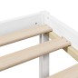 vidaXL Letto Libreria senza Materasso Bianco 135x190 cm Legno di Pino