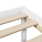 vidaXL Letto Libreria senza Materasso Bianco 200x200 cm Legno di Pino vidaXL Letto Libreria senza Materasso Bianco 200x200 cm Legno di Pino