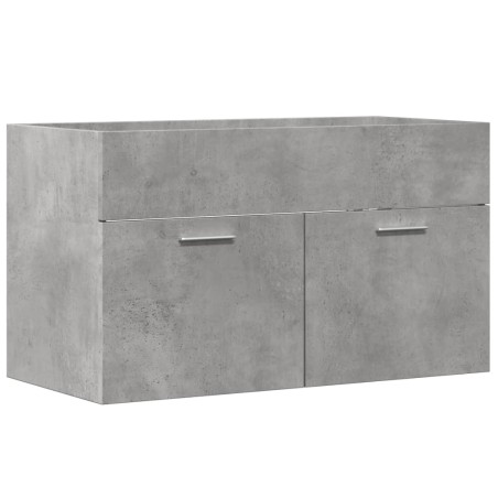 vidaXL Mobile Sottolavabo Grigio Cemento 80x38,5x46 cm Multistrato
