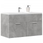 vidaXL Mobile Sottolavabo Grigio Cemento 80x38,5x46 cm Multistrato vidaXL Mobile Sottolavabo Grigio Cemento 80x38,5x46 cm Multistrato