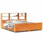 vidaXL Letto Libreria senza Materasso Marrone Cera 180x200 cm Legno vidaXL Letto Libreria senza Materasso Marrone Cera 180x200 cm Legno