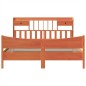 vidaXL Giroletto senza Materasso Marrone Cera 200x200 cm Legno di Pino vidaXL Giroletto senza Materasso Marrone Cera 200x200 cm Legno di Pino