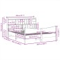 vidaXL Giroletto senza Materasso Marrone Cera 200x200 cm Legno di Pino vidaXL Giroletto senza Materasso Marrone Cera 200x200 cm Legno di Pino