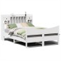 vidaXL Letto senza Materasso Bianco 140x190 cm Legno Massello di Pino vidaXL Letto senza Materasso Bianco 140x190 cm Legno Massello di Pino