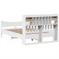 vidaXL Letto senza Materasso Bianco 140x190 cm Legno Massello di Pino vidaXL Letto senza Materasso Bianco 140x190 cm Legno Massello di Pino