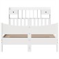vidaXL Giroletto senza Materasso Bianco 140x200 cm Legno Massello Pino vidaXL Giroletto senza Materasso Bianco 140x200 cm Legno Massello Pino