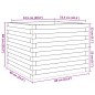 vidaXL Fioriera da Giardino 60x60x46 cm in Legno Massello Di Douglas