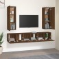 Set Mobili Porta TV 5 pz Rovere Marrone in Legno Multistrato
