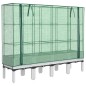 vidaXL Letto Rialzato con Copertura Serra Effetto Rattan 160x40x140 cm vidaXL Letto Rialzato con Copertura Serra Effetto Rattan 160x40x140 cm