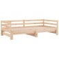 vidaXL Divano Letto con Letto Estraibile 90x190 cm Legno Massello Pino vidaXL Divano Letto con Letto Estraibile 90x190 cm Legno Massello Pino
