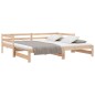 vidaXL Divano Letto con Letto Estraibile 90x190 cm Legno Massello Pino vidaXL Divano Letto con Letto Estraibile 90x190 cm Legno Massello Pino