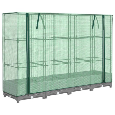 vidaXL Letto Rialzato con Copertura Serra Effetto Rattan 160x40x123 cm