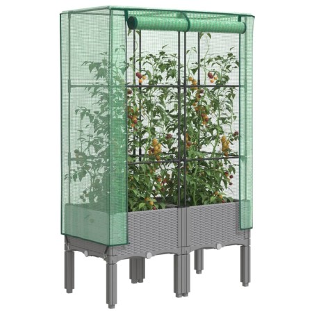 vidaXL Letto Rialzato con Copertura Serra Effetto Rattan 80x40x140 cm