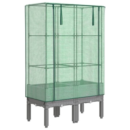 vidaXL Letto Rialzato con Copertura Serra Effetto Rattan 80x40x140 cm