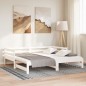 vidaXL Divano Letto con Letto Estraibile Bianco 90x200cm Massello Pino vidaXL Divano Letto con Letto Estraibile Bianco 90x200cm Massello Pino
