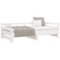 vidaXL Divano Letto con Letto Estraibile Bianco 90x200cm Massello Pino vidaXL Divano Letto con Letto Estraibile Bianco 90x200cm Massello Pino