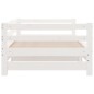 vidaXL Divano Letto con Letto Estraibile Bianco 90x200cm Massello Pino vidaXL Divano Letto con Letto Estraibile Bianco 90x200cm Massello Pino