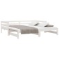 vidaXL Divano Letto con Letto Estraibile Bianco 90x200cm Massello Pino vidaXL Divano Letto con Letto Estraibile Bianco 90x200cm Massello Pino